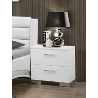 Coaster Furniture 203502 Felicity 2-drawer Nightstand Glossy White